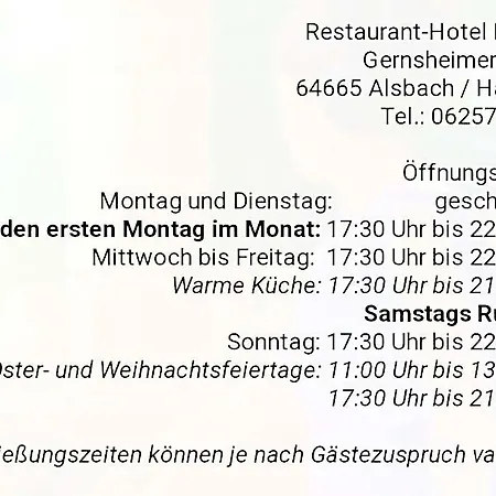 Restaurant-hotel Dimitra Alsbach-Hahnlein